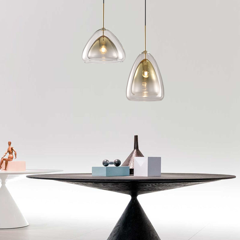 Modern Glass Pendant Light With Clear Shade Ceiling Fixture OpalDwell