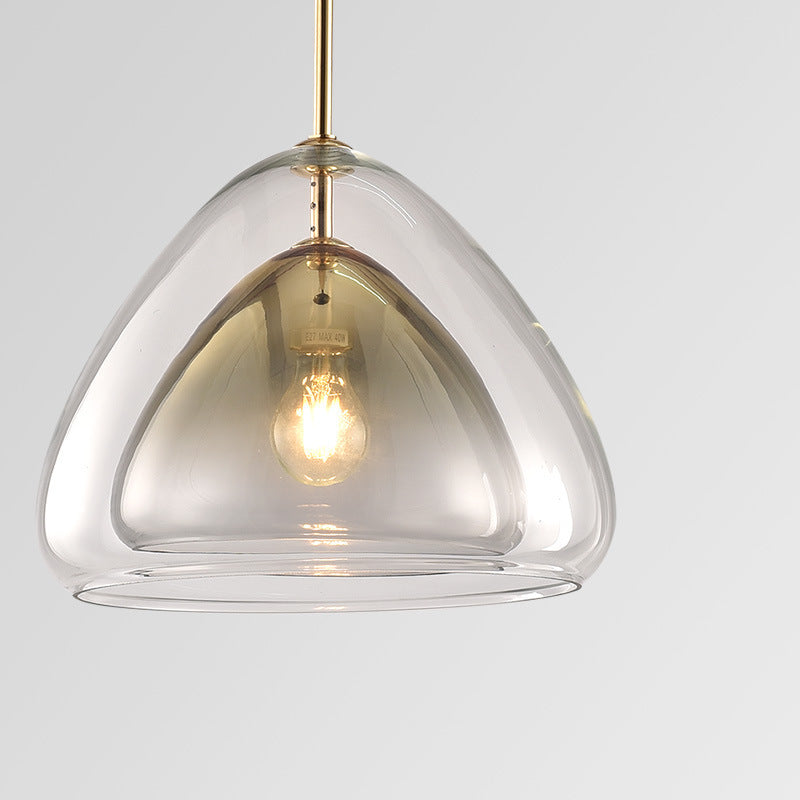 Modern Glass Pendant Light With Clear Shade Ceiling Fixture OpalDwell