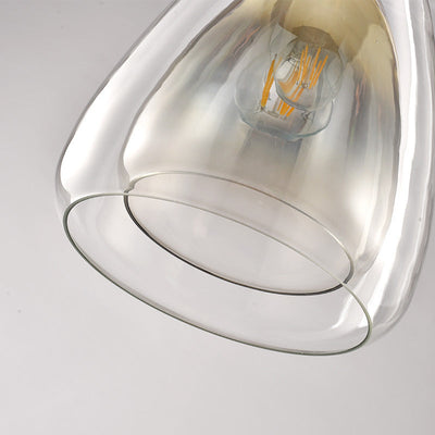 Modern Glass Pendant Light With Clear Shade Ceiling Fixture OpalDwell