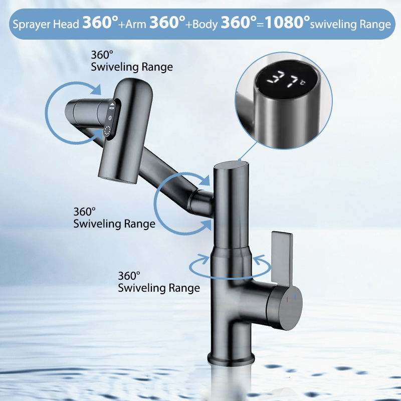Smart Digital Basin Faucet for Hot and Cold Water | OpalDwell OpalDwell