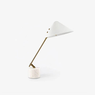 Elegant Marble Base Table Lamp Modern Brass Desk Light - OpalDwell