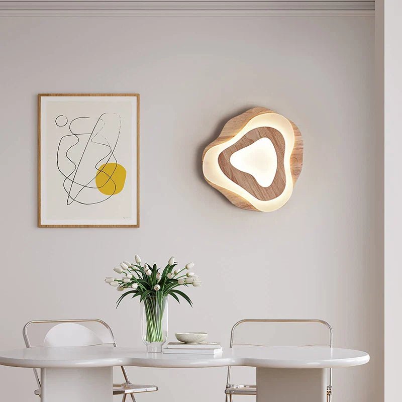 LumenVale Stylish Modern Wood And Metal Flush Mount Ceiling Light OpalDwell