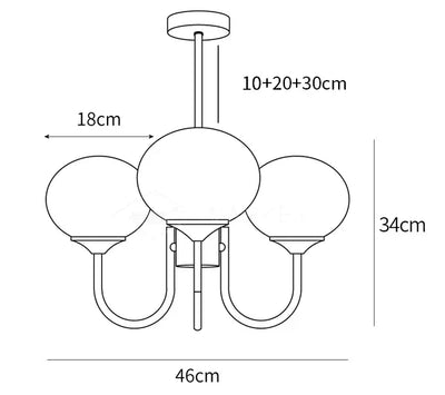 Alora Marshmallow Chandelier With Pink Glass Shades - OpalDwell