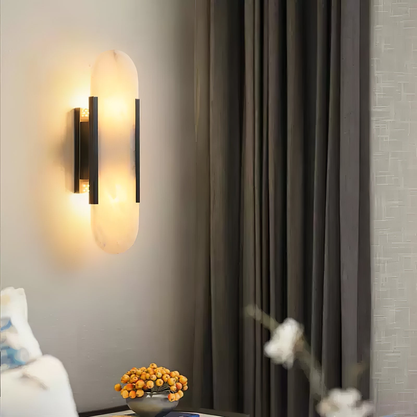 Lunara | Luxury Alabaster Wall Lamp with Warm Glow - OpalDwell