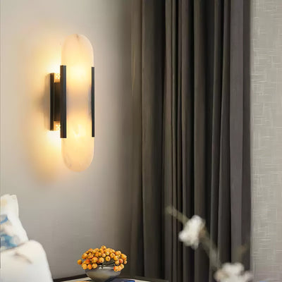 Lunara | Luxury Alabaster Wall Lamp with Warm Glow - OpalDwell