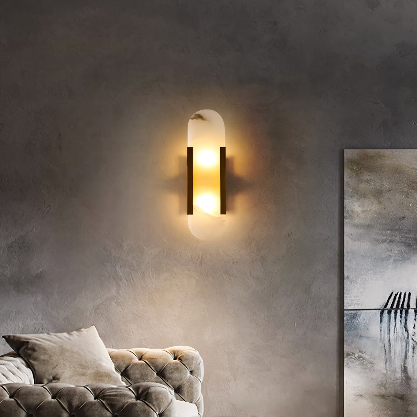 Lunara | Luxury Alabaster Wall Lamp with Warm Glow - OpalDwell