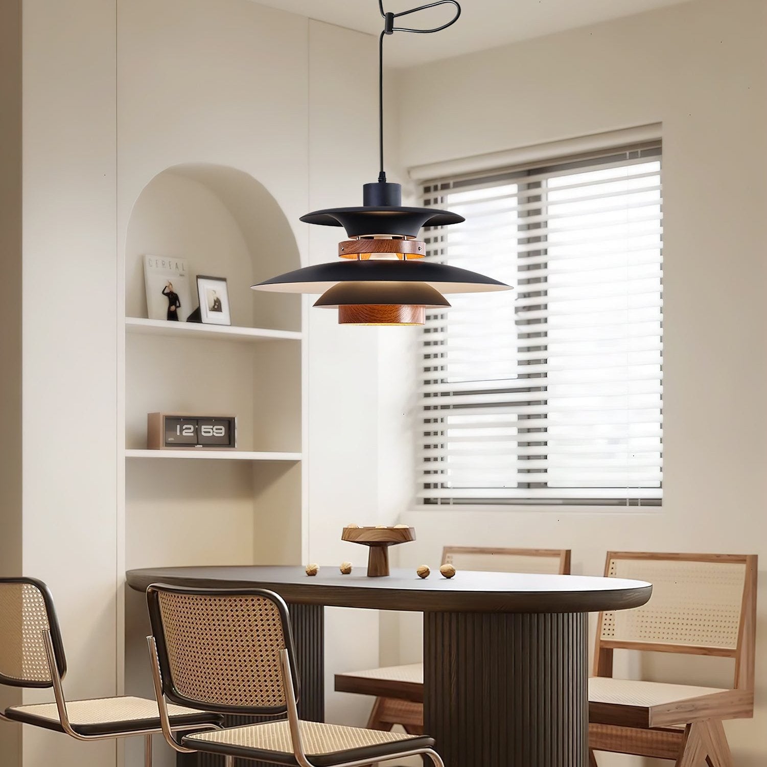 Solva Swivel Arm Pendant Lamp With Four Shades Nordic Style - OpalDwell