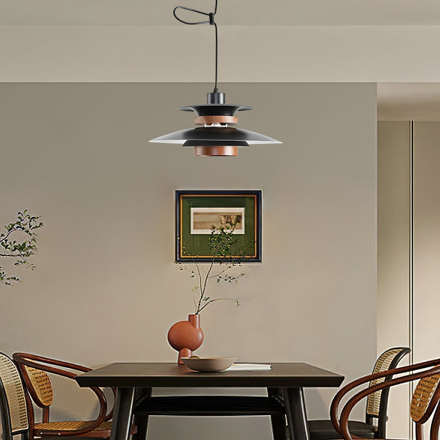 Solva Swivel Arm Pendant Lamp With Four Shades Nordic Style - OpalDwell