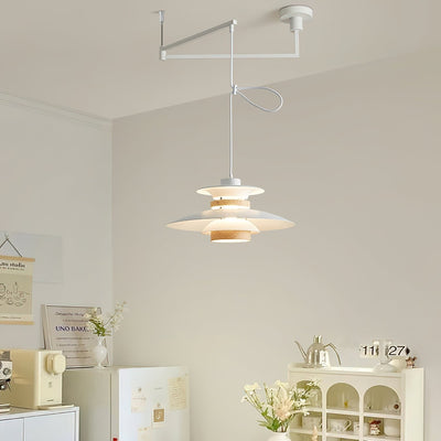 Solva Swivel Arm Pendant Lamp With Four Shades Nordic Style - OpalDwell