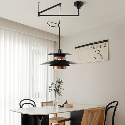 Solva Swivel Arm Pendant Lamp With Four Shades Nordic Style - OpalDwell