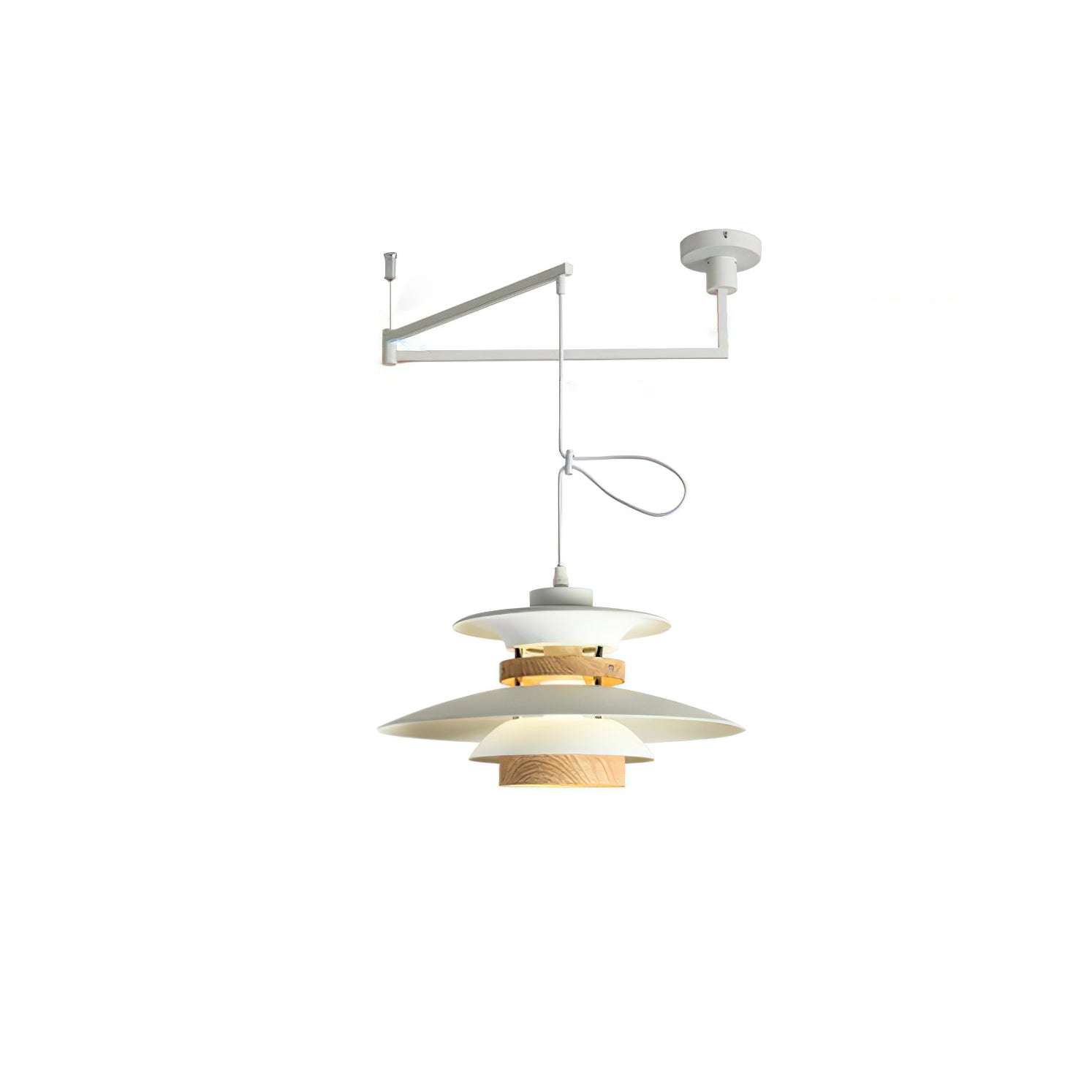 Solva Swivel Arm Pendant Lamp With Four Shades Nordic Style - OpalDwell