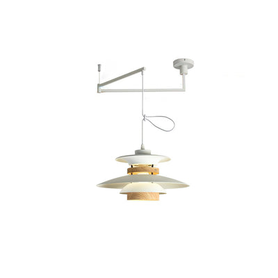 Solva Swivel Arm Pendant Lamp With Four Shades Nordic Style - OpalDwell