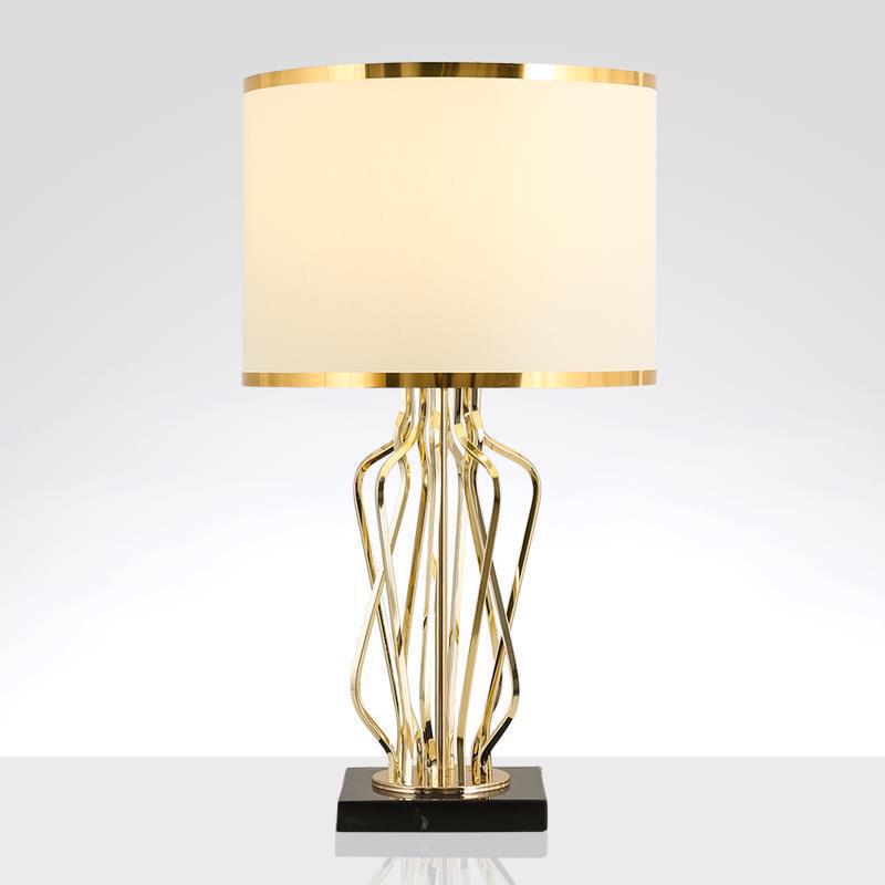 Gold Luxury Table Lamp For Modern Bedside And Living Room Lighting - OpalDwell