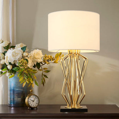 Gold Luxury Table Lamp For Modern Bedside And Living Room Lighting - OpalDwell