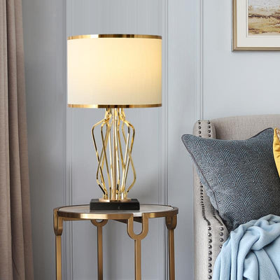 Gold Luxury Table Lamp For Modern Bedside And Living Room Lighting - OpalDwell