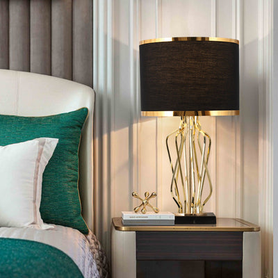 Gold Luxury Table Lamp For Modern Bedside And Living Room Lighting - OpalDwell