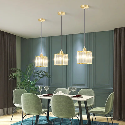 AureliaNova Crystal Pendant Lamp with K9 Crystals Gleam - OpalDwell