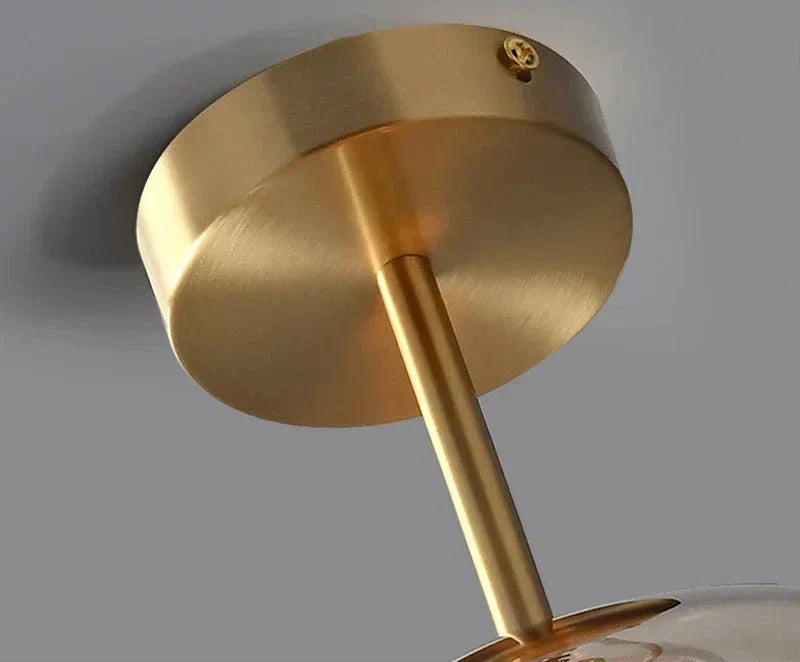 Aurora Glass Ceiling Light Sleek Minimalist Glow Ambience - OpalDwell