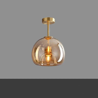 Aurora Glass Ceiling Light Sleek Minimalist Glow Ambience - OpalDwell