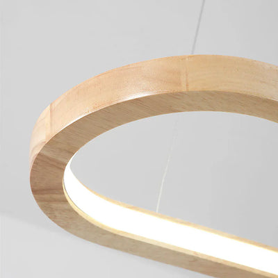 Varela Minimalist Wooden LED Pendant, Dimmable Dining Light - OpalDwell