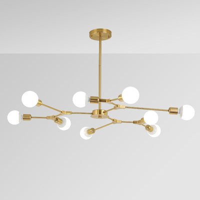 Modern Glam Chandelier with Bulbs | OpalDwell - OpalDwell