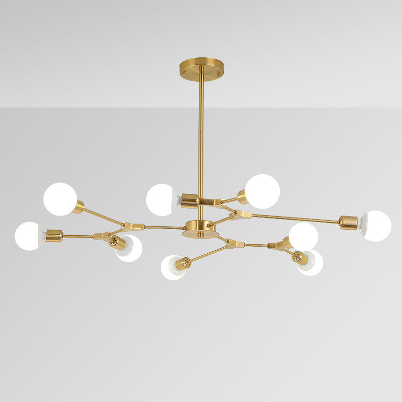 Modern Glam Chandelier with Bulbs | OpalDwell - OpalDwell