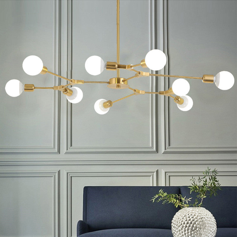 Modern Glam Chandelier with Bulbs | OpalDwell - OpalDwell