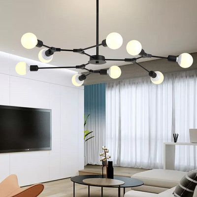 Modern Glam Chandelier with Bulbs | OpalDwell - OpalDwell