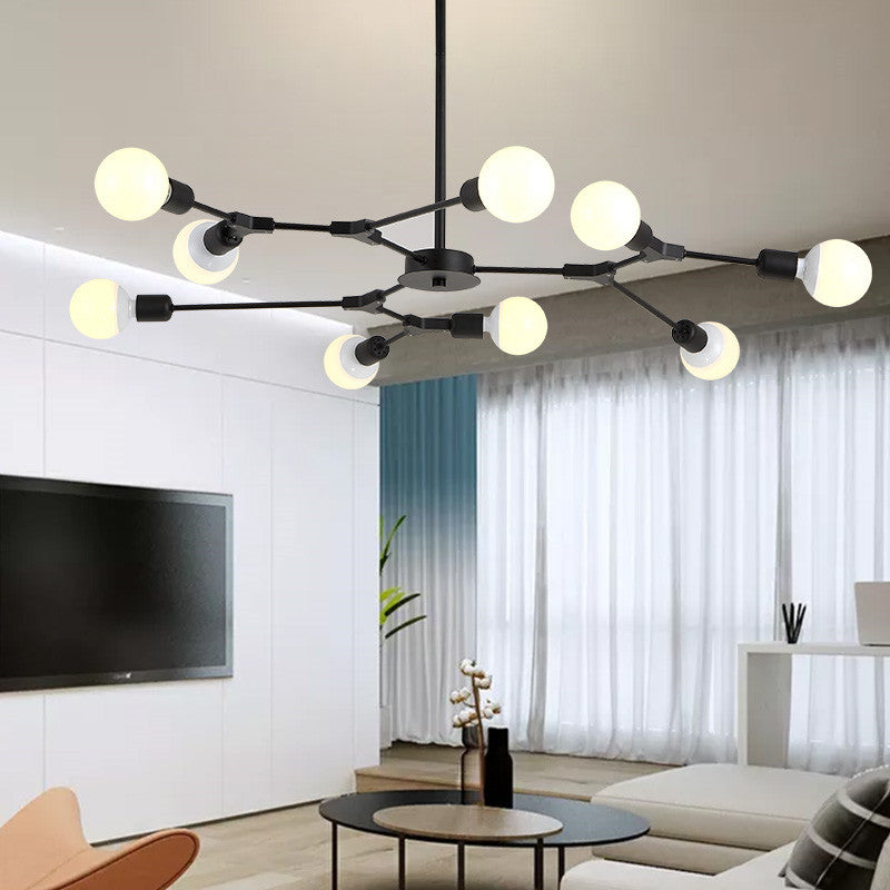 Modern Glam Chandelier with Bulbs | OpalDwell - OpalDwell
