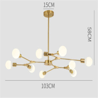 Modern Glam Chandelier with Bulbs | OpalDwell - OpalDwell