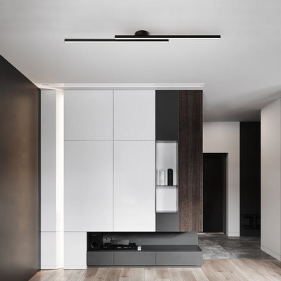 LumenVale Minimalist Aluminum LED Semi Flush Ceiling Light For Living Rooms OpalDwell