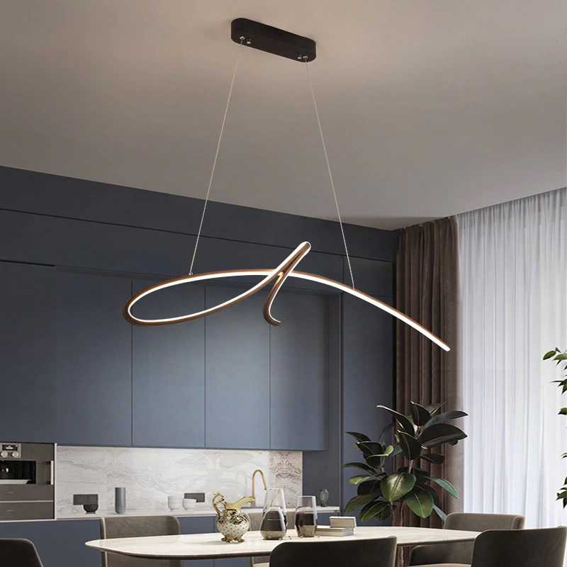 CirroNova | Modern Strip Pendant Light For Living Room - OpalDwell