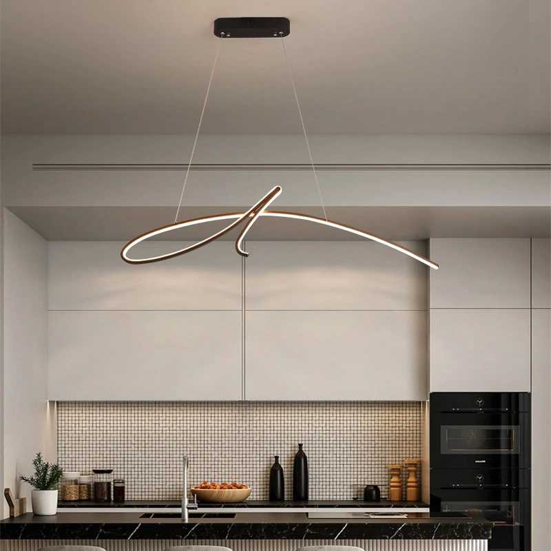 CirroNova | Modern Strip Pendant Light For Living Room - OpalDwell