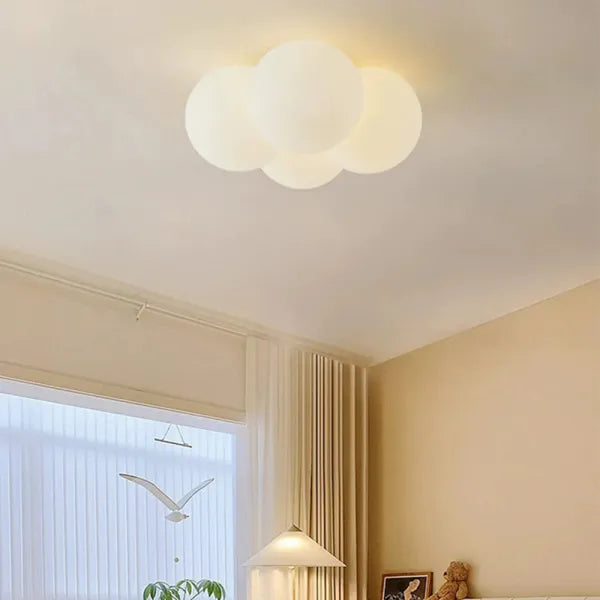 NimbusCloud LED Ceiling Light with Cloud-Inspired Design for Living Rooms - OpalDwell