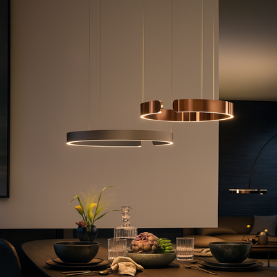 CirqueCircle Pendant Light with Integrated LED for Home - OpalDwell