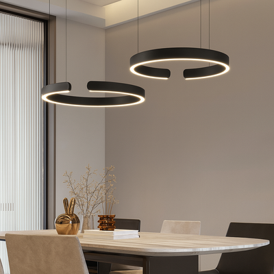 CirqueCircle Pendant Light with Integrated LED for Home - OpalDwell