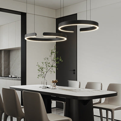 CirqueCircle Pendant Light with Integrated LED for Home - OpalDwell