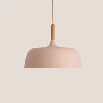Kirra Nordic Black Pendant Light with Wood Accent Lamp - OpalDwell