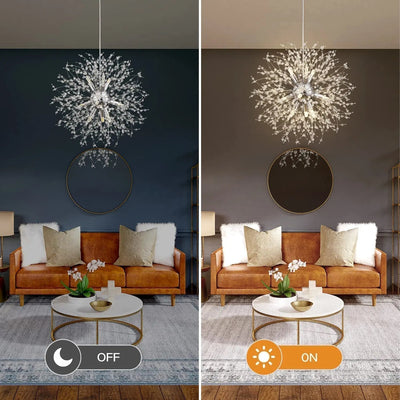 LyraGlow Crystal Firework Chandelier Pendant Light - OpalDwell