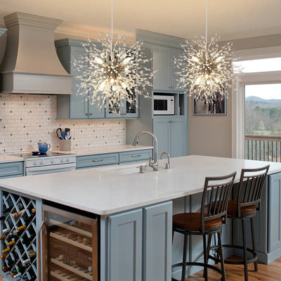LyraGlow Crystal Firework Chandelier Pendant Light - OpalDwell