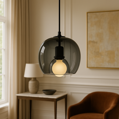 LumaNest Pendant Light for Home with Soft Glow LED or Edison OpalDwell