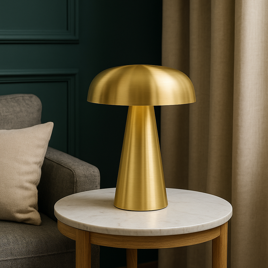 Nova Table Lamp Minimalist Desk Light With Brushed Metal - OpalDwell