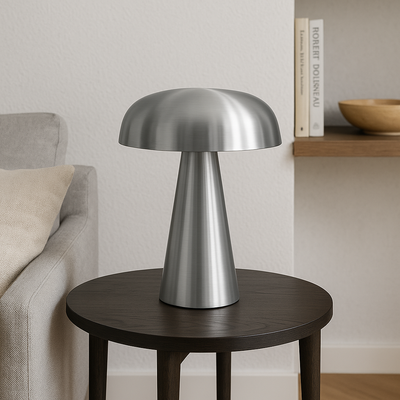 Nova Table Lamp Minimalist Desk Light With Brushed Metal - OpalDwell