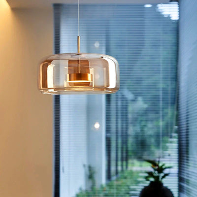 Aurelo Glass Globe Pendant Light Modern Minimal Glow - OpalDwell