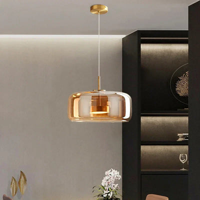 Aurelo Glass Globe Pendant Light Modern Minimal Glow - OpalDwell
