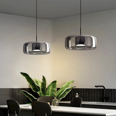 Aurelo Glass Globe Pendant Light Modern Minimal Glow - OpalDwell