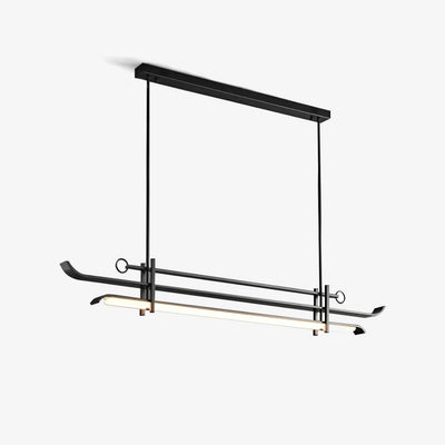 Contemporary Linear LED Chandelier Pendant Light for Dining Room OpalDwell