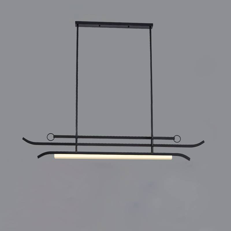 Contemporary Linear LED Chandelier Pendant Light for Dining Room OpalDwell