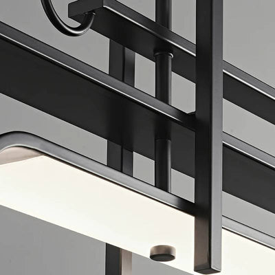 Contemporary Linear LED Chandelier Pendant Light for Dining Room OpalDwell