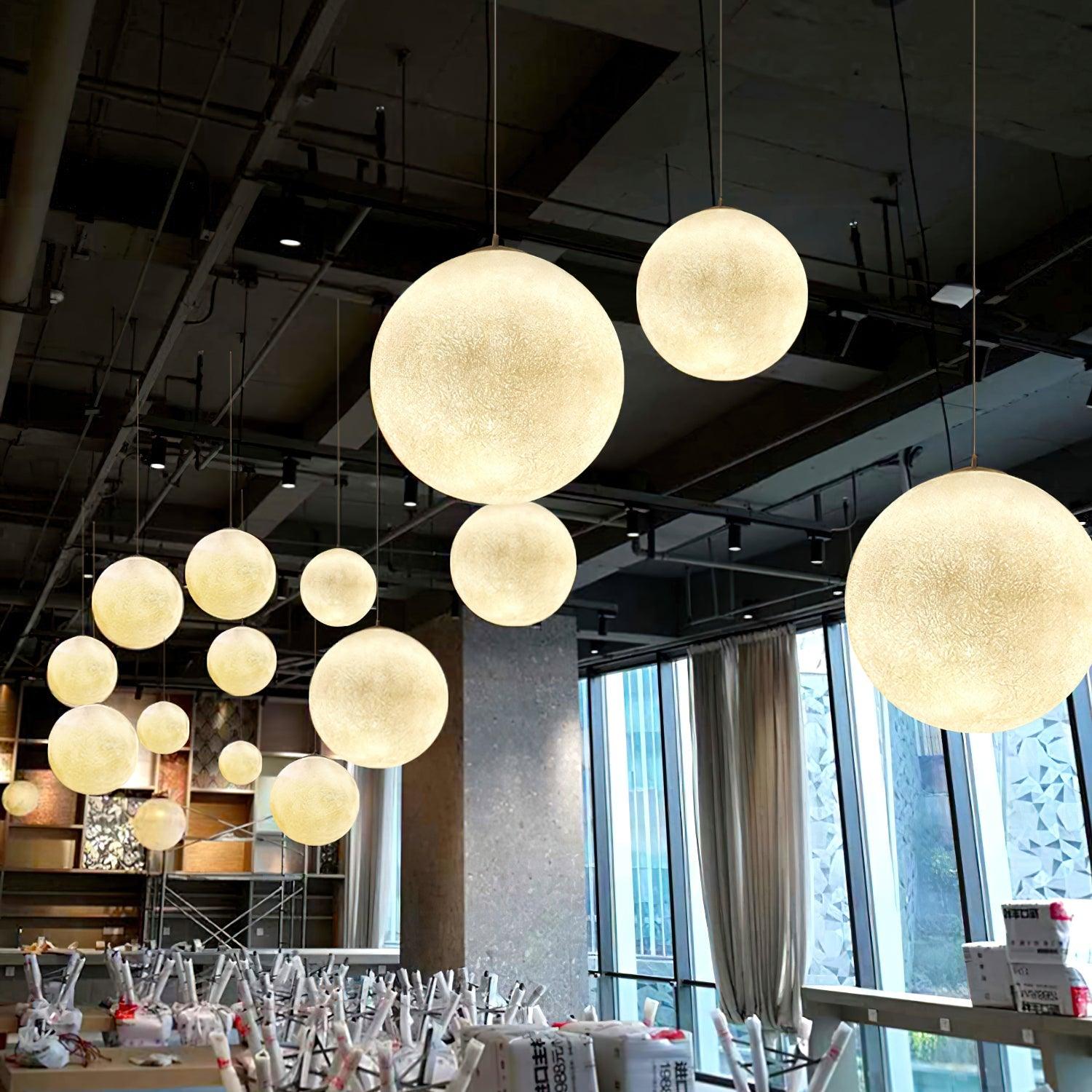 LunaraGlow Moonlight Pendant Lamp for Cozy Ambience - OpalDwell